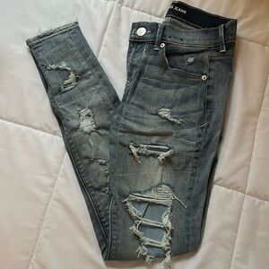 Express Light Distressed Jeans Denim